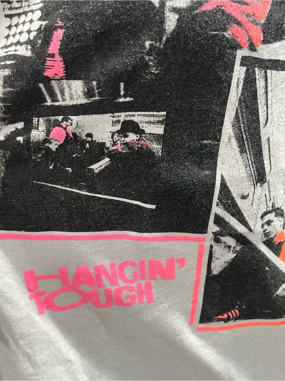 Vintage 1989 New Kids On The Block NKOTB T Shirt Hangin Tough Tour Large White - Picture 4 of 10